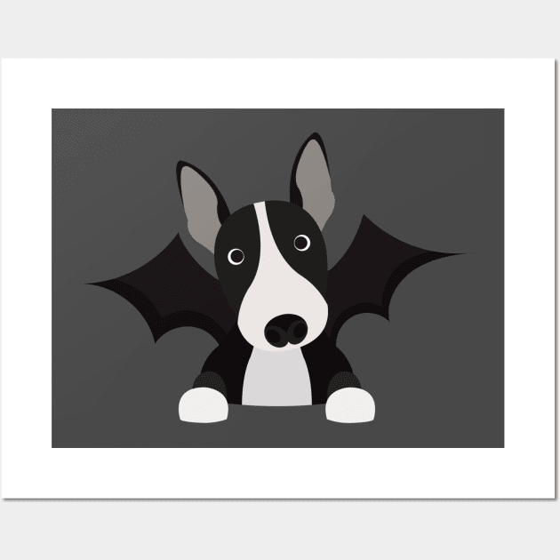 English Bull Terrier Halloween Fancy Dress Costume Wall Art by DoggyStyles